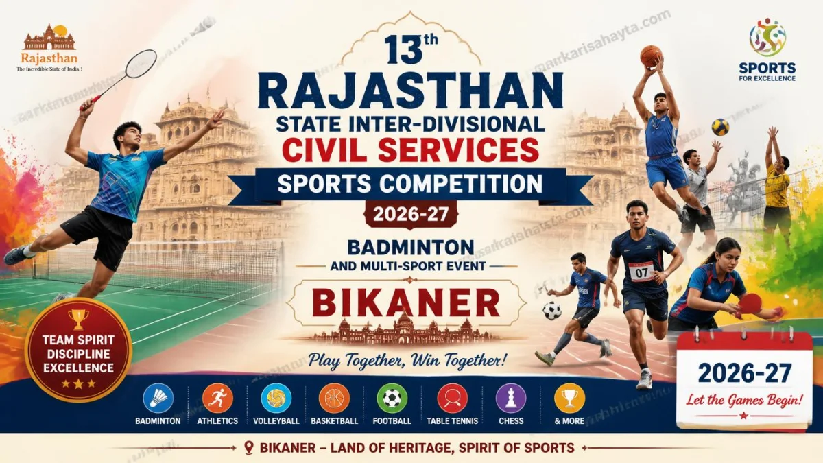 13th Rajasthan State Inter‑Divisional Civil Services Sports Competition 2026‑27 – Badminton and Multi‑Sport Event in Bikaner