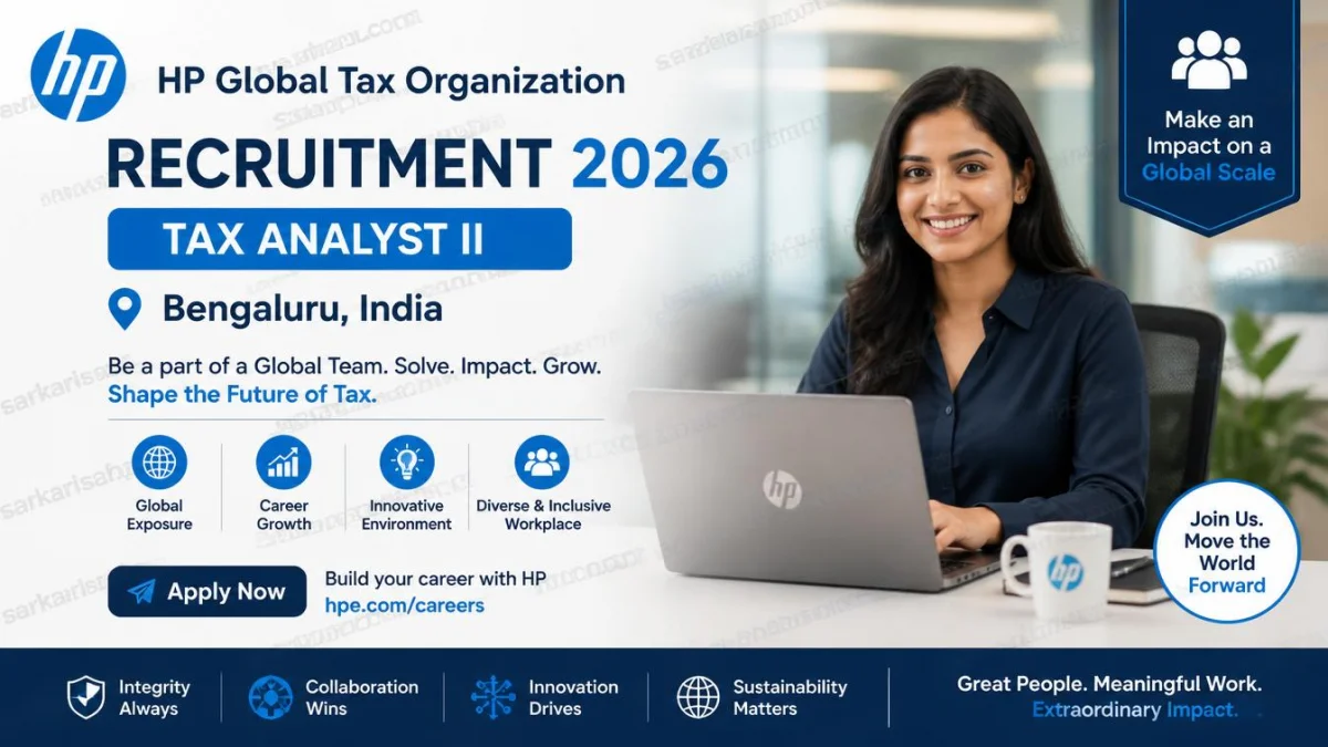 HP Global Tax Organization Recruitment 2026 – Tax Analyst II (Bengaluru, India)