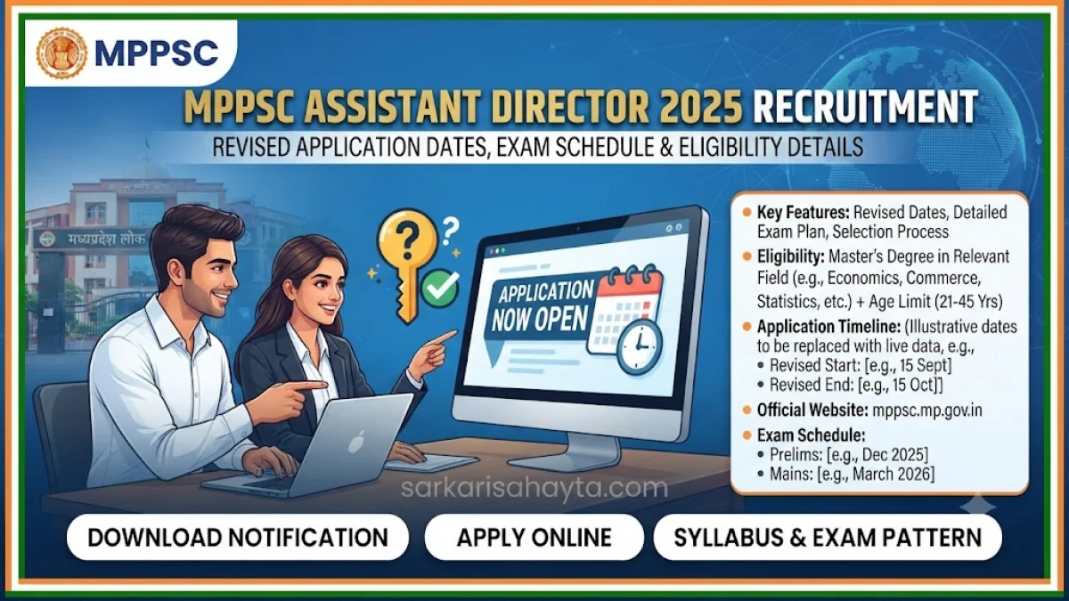 MPPSC Assistant Director 2025 Recruitment – Revised Application Dates, Exam Schedule & Eligibility Details