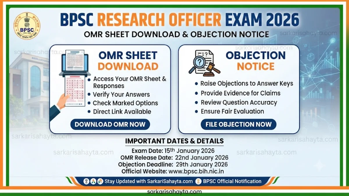 📢 BPSC Research Officer Exam 2026 – OMR Sheet Download & Objection Notice