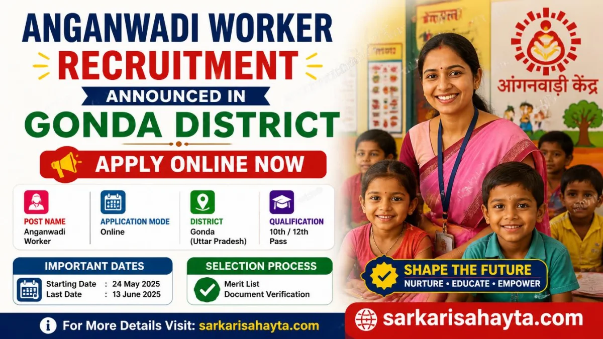 Anganwadi Worker Recruitment Announced in Gonda District – Apply Online Now