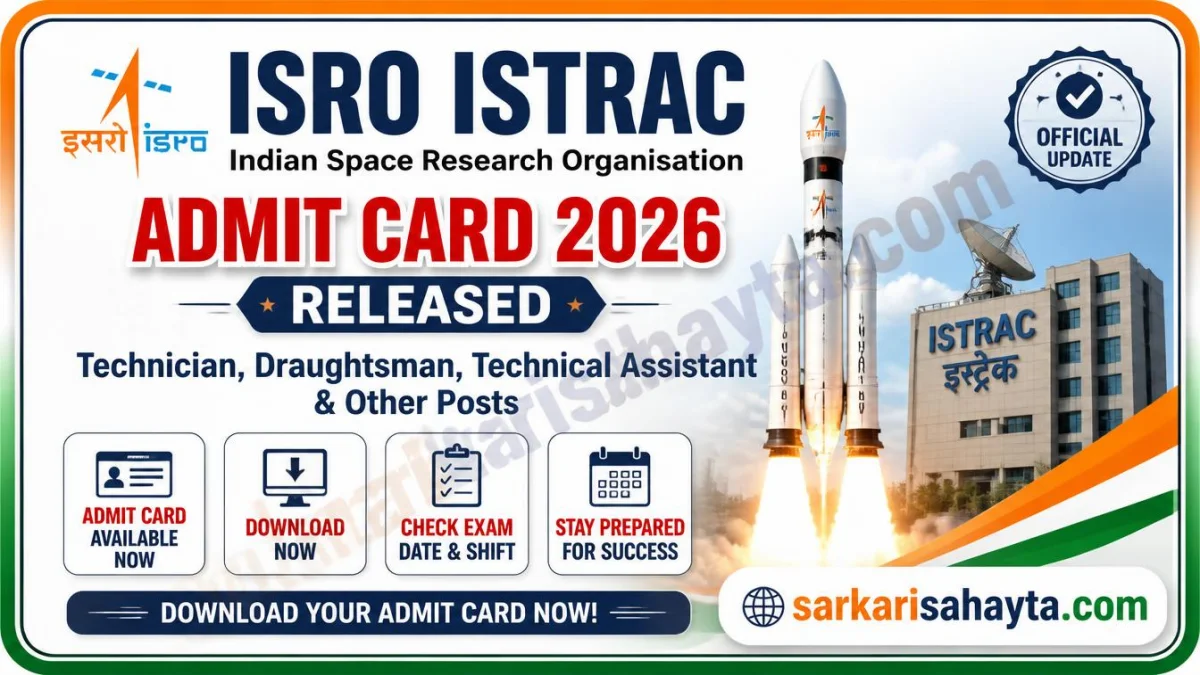 ISRO ISTRAC Admit Card 2026 Released – Technician, Draughtsman, Technical Assistant & Other Posts