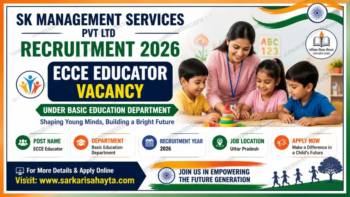 SK Management Services Pvt Ltd Recruitment 2026 – ECCE Educator Vacancy under Basic Education Department