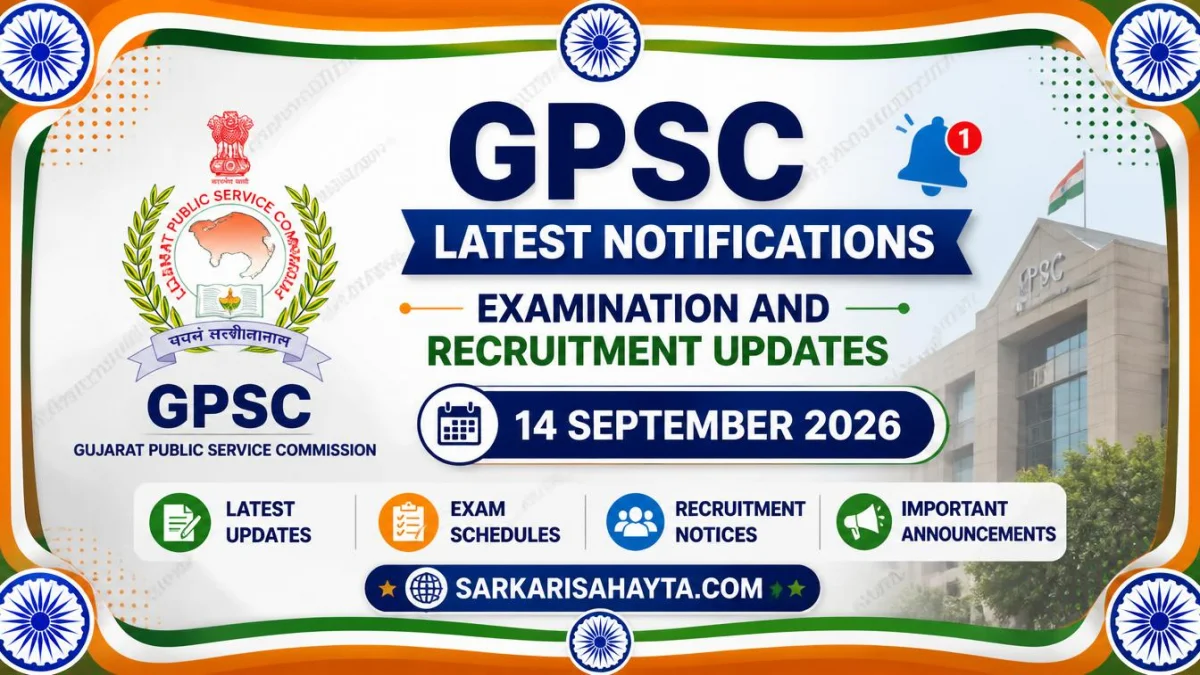 GPSC Latest Notifications – Examination and Recruitment Updates (14 September 2026)