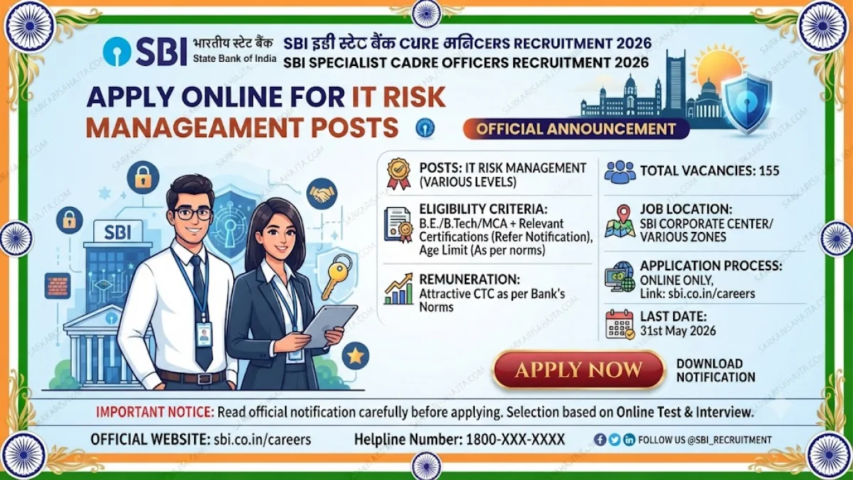 💼 SBI Specialist Cadre Officers Recruitment 2026 – IT Risk Management Posts