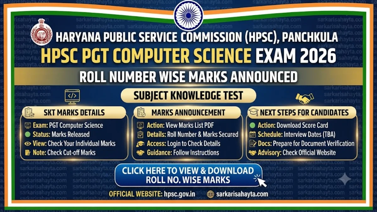 💻 HPSC PGT Computer Science Exam 2026 – Roll Number Wise Marks Announced for Subject Knowledge Test