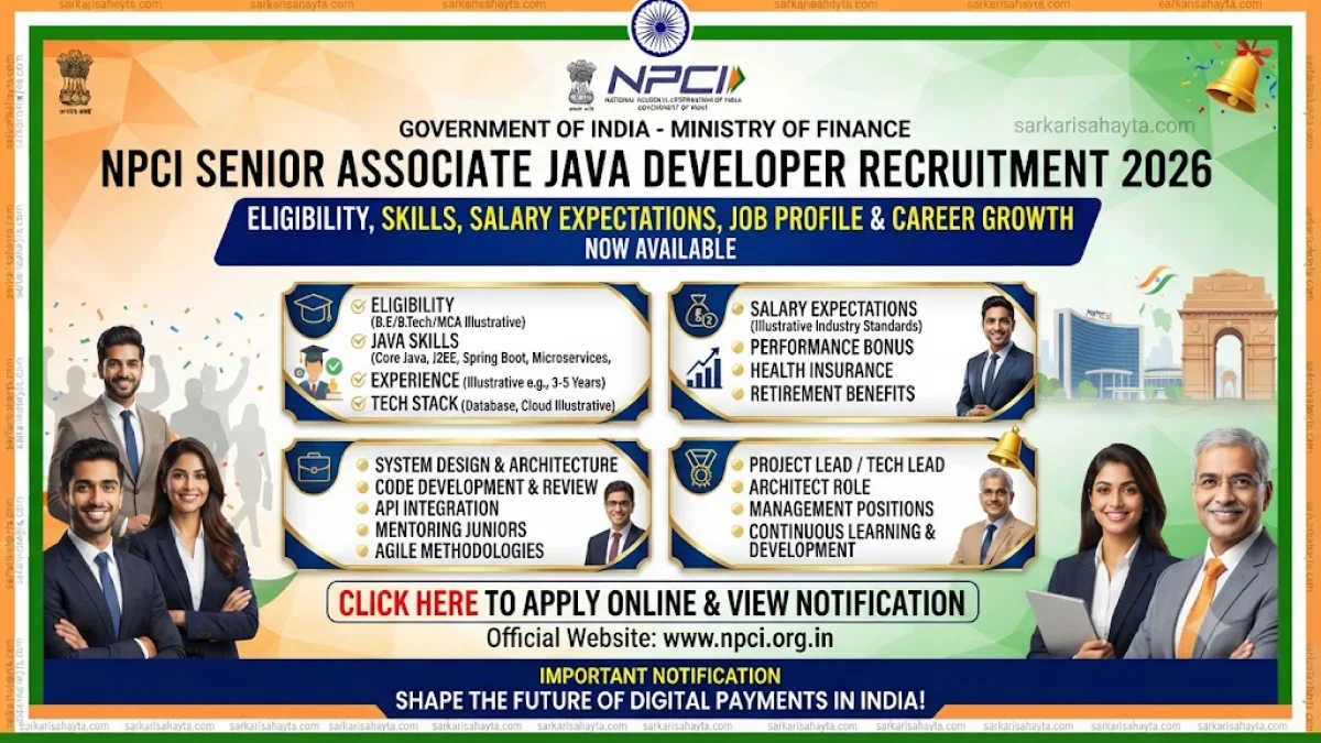 NPCI Senior Associate Java Developer Recruitment 2026: Eligibility, Skills, Salary Expectations, Job Profile and Career Growth