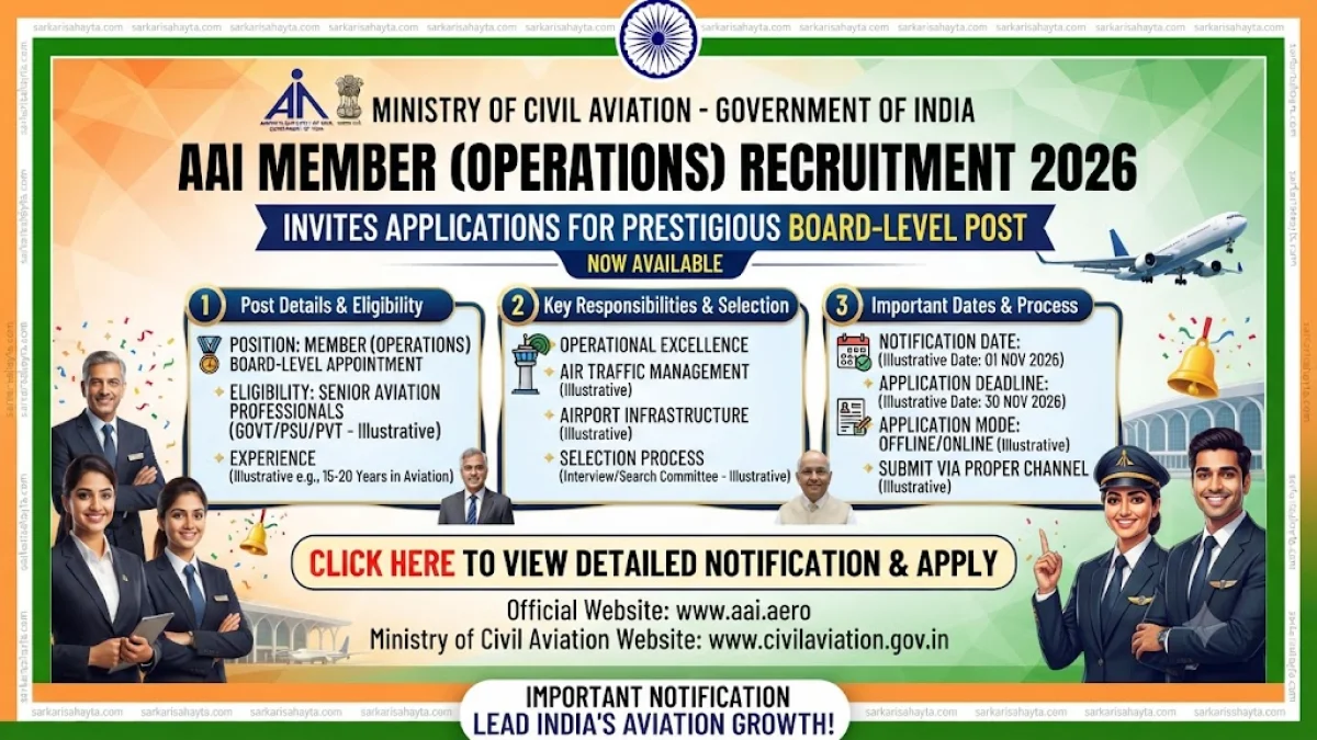 AAI Member (Operations) Recruitment 2026: Ministry of Civil Aviation Invites Applications for Prestigious Board-Level Post